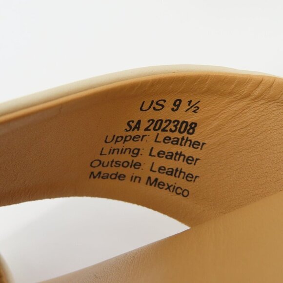 Nisolo 9.5 Women CATALINA Slide Sandals 202308 Solid Beige Strappy Leather Shoes - Picture 9 of 13